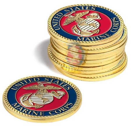 LINKSWALKER LinksWalker LW-MIL-MAR-12BMPK US Marines-Ball Markers - Pack of 12 LW-MIL-MAR-12BMPK